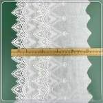 1meetrit/partii 25cm laiune puuvillane kahekihiline piim-siidniit arvutitikandi pits DIY aksessuaar Lolita kleidipits valge