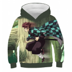 Anime Demon Slayer Kapuutsiga pusa Laste mood Dressipluus Poiste topid Joonisfilm S&uuml;gis Beebit&uuml;druku kapuutsiga pusad Vabaaja Laste kapuutsiga Poiste riided 140CM