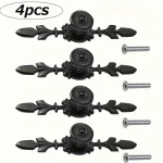 4 tk &uuml;hekordne ava sildit&otilde;mbetega Vintage stiilis alumiiniumist ukset&otilde;mbed kruvidega kapi uste jaoks. sahtlid kingakapid kapim&ouml;&ouml;bel riistvara 4pcs must