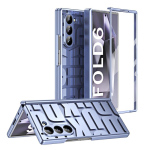 Galvaniseeritud l&auml;bipaistev telefoni&uuml;mbris Samsung Galaxy Z Fold 6 5 4 3 Fold6 Fold5 Fold4 Fold3 5G jaoks, k&otilde;va kest, liigendi kaitsekatte Galaxy Z Fold5 gray
