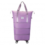 Eemaldatavate ratastega reisikott, suur mahutavus, veekindel Oxfordi riie, &otilde;ues, j&otilde;usaalis treenimiseks m&otilde;eldud pagasikohver 42cm x 24cm x 87cm lilla