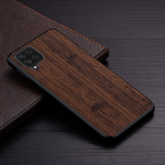 &Uuml;mbris Samsung Galaxy M53 M33 M23 M52 M32 M51 M31 M31S M12 5G funda bambusest puidumustriga Nahast &uuml;mbris Luksuslik kate coque capa M32 5G (6.5 inch) kohv