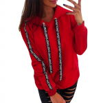 Naiste mood vabaaja pikkade varrukatega, &uuml;mara kaelusega kapuutsiga pullover L must