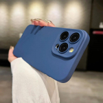 Looduslik titaanist kaamera objektiivi kaitsekile silikoonist &uuml;mbris iPhone 15 14 13 12 11 Pro Max Plus jaoks, t&auml;ielikult kukkumiskindel pehme telefoni &uuml;mbris For iPhone 12 helesinine v&auml;rv