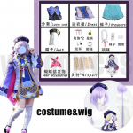 M&auml;nguprojekt Qiqi Cosplay T&auml;is parukas kost&uuml;&uuml;m Kingad M&uuml;ts Halloweeni j&otilde;ulukost&uuml;&uuml;m Zombie Kids Kleit L-(Costume+Wig)