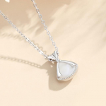 Euroopa S925 h&otilde;beseeliku kaelakee Aaa Cz fritillary lihtne roosiv&auml;rvi ripats naistele s&uuml;nnip&auml;evakingi ehted + karp 40cm Heleroosa