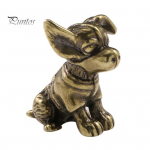Messingist koerakujuke Vintage kutsikamudel Miniloom Metallkuju skulptuur Tee lemmikloomade lauaarvuti Feng Shui t&ouml;&ouml;laua kaunistus Dog
