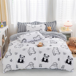 Neljaosaline tekikate, linad, voodipesu, &uuml;hiselamu kolmeosaline komplekt 1.2m bed