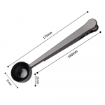 1 tk vastupidav 304 roostevabast terasest lusikas kotiklambriga jahvatatud tee kohvikulbiga kaasaskantav kotitihend, klambripulber s&ouml;&ouml;giriistade komplekt kuld