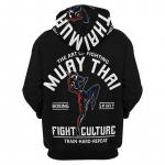 Combat Muay Thai 3D prinditud kapuutsid Meestele Mood Sport Graafilised dressipluusid Vabaajar&otilde;ivad Pulloverid Talvised dressip&uuml;ksid 3XL