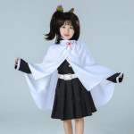 Anime Deemonitapja: Tsuyuri Kanawo Kamado Nezuko Kimono Cosplay t&uuml;drukutele ja poistele, rollim&auml;ngu kost&uuml;&uuml;m, laste komplekt 150cm white