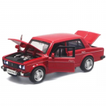 1/32 LADA 2106 Diecast Mudelauto Metallauto Avatava Uksega Tagasit&otilde;mbamisfunktsioon Muusika Valgus Laste Kingitus M&auml;nguasjad punane