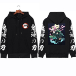 Tokitou Muichirou Demon Slayer Anime Lukuga Kapuutsiga Dressipluusid Kanroji Mitsuri Manga Prindiga Meeste Naiste Pluss Suuruses Vabaaja Lukuga Jakk Mantlid XXXL