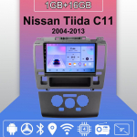 Android Carplay Autoraadio Nissan Tiida C11 2004-2013 jaoks Multimeediam&auml;ngija Pea&uuml;ksus Stereo GPS-navigatsioon BT WIFI 2+32GB 1+16GB,B