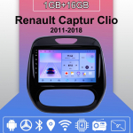 Android Carplay autoraadio Renault Captur Clio 2011-2018 jaoks multimeediam&auml;ngija peaseade stereo GPS-navigatsioon BT WIFI 2+32GB 1+16GB