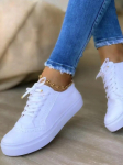 Platvormkingad Naiste Kingad 2024 Uus Kevad Talv Lamedad Spordiketsid Paelad Suur Suurus Oxford Mujer Zapatos 35 valge