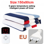 150x80cm Elektriline soojendustekk Talvine soojendusega tekk Voodi termostaat Madratsisoojendaja 9 k&auml;iku Temperatuur V&auml;ljal&uuml;litustaimer. EU Plug