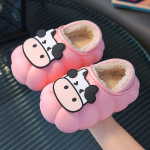 2024 Uued Laste Sussid Lehm Loom Multikas Laste Kingad Tippkvaliteediga Siledad Pl&auml;tud Armas V&auml;ike Piimalehm Sisetallaga Pehmed Sussid 210(insole 20.5cm