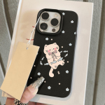 Telefoni&uuml;mbris iPhone 11 13 XR XS Max &uuml;mbrisele iPhone 12 14 15 16 Pro Max 12 Pro 15 Plus Nahast v&auml;rvitud veekindel kukkumis- ja kulumiskindel multikas iPhone 16 Pro Max valge