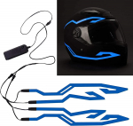 4-&uuml;hes mootorrattakiiver USB-valgusti &ouml;&ouml;s&otilde;idu signaaliga kiiver EL-valgus 3-režiimiline LED-kiivri valgusriba kaunistustarvikute komplekt