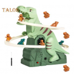 Elektriline dinosauruse raja liugm&auml;nguasi kerge muusikaga Multifilmi Dino Automaatne trepist ronimine Vuoristorata liugrada m&auml;nguasi V&auml;ikelastele Poistele T&uuml;drukutele Kingitus D