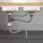 Kitchen Sink Drain Pipe Hose Double Easy to Install Accessories Universal Sewer