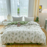 Aloe Vera puuvillane tekikate &ndash; &uuml;hekordne, 1,5 m/1,8 m, standardpikkus 2,2 m 1.5*2.0 Single Quilt Cover