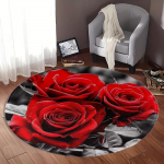 1 tk Punase roosi mustriga &uuml;mara ala vaip siseruumides libisemiskindel pestav kiudvaip Pehme mugav matt magamistoa elutuppa 60X60cm