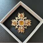 Keskaegne Vanaaegne L&auml;&auml;ne Antiik Pross Rist Vanaaegne T&auml;ht Kristall Teemant Korsaaž Mantli &Uuml;likonna N&otilde;el