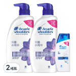Head & Shoulders Perfume Fresh Shampoo 750ml x 2 + Head & Shoulders Deep Clean Shampoo 90ml x 1, 2 sets blue