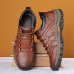 Nahast vabaajajalatsid Mugavad tossud vabaajajalatsid K&otilde;ndimisjalatsid Talvesaapad Lac-up Meeste Vulcanize nahast kingad 39 pruun