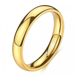 2mm 4mm 6mm titaanist s&otilde;rmus meeste naiste 14K kullatud kupliga k&otilde;rgpoleeritud pulmapael Unisex Comfort Fit Suurus 3-13,5 10