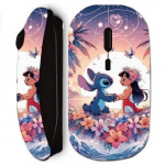 Souris sans fil - Maniacase - Stitch Ohana - Noir - Ergonomique - Design styl&eacute;