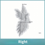 Crystal Drop Glue DIY Angel vorm s&uuml;mmeetriline vasak ja parem puhumisfl&ouml;&ouml;t tiibadega Fairy k&otilde;rge peegliga silikoonvorm Right