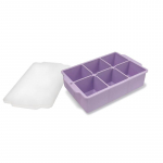 6 restiga suur j&auml;&auml;kuubikuvorm kaantega hiiglaslik jumbo suur silikoonist j&auml;&auml;kuubikute ruudukujuline karp virnastatav isetehtud viskij&auml;&auml;masin k&ouml;&ouml;ki lilla