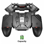 AK77 Pubg Mobiilim&auml;ngu Kontroller 6 S&otilde;rmega Ventilaatoriga Pubg Trigger M&auml;ngupult Puldi jaoks Android Ios M&auml;ngupult Movil Akuga
