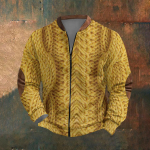 Meeste retro vabaaja spordir&otilde;ivad avatud lukuga dressipluusjakk L sinine