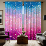 2 tk HD digitaalne v&auml;rvis&uuml;steem vikerkaare t&uuml;drukulikus stiilis kardinad kodu kaunistamise stiil kaunistus elutuba magamistuba l&auml;bi ro W52H63inchW132H160cm