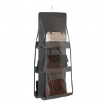 Koti hoiukott Kahepoolne l&auml;bipaistev n&auml;htav 6/8 taskut Suure kandev&otilde;imega k&auml;ekoti rahakoti korraldaja Tolmukindel riidekapp Kapp koti rippuv hoidik A must