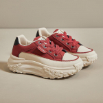 2024. aasta kevadised Korea naiste valged paksu tallaga t&auml;navakingad - stiilsed, k&otilde;rgust t&otilde;stvad, vabaaja tudengitoosid (Mudel HY906) 39 veinipunane v&auml;rv