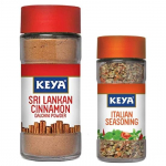 Keya Srilanka kaneelipulber | Dalchini pulber | 100% orgaaniline Tseiloni kaneel| 50g & Keya Itaalia maitseainesegu| Premium &uuml;rdid ja v&uuml;rtsid 35g