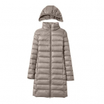 Naiste talve sulemantel kapuutsiga polsterdatud &uuml;hev&auml;rviline keskmise pikkusega &otilde;huke sobivus XXXL khaki