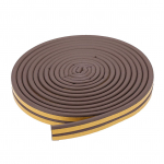 5 meetrit 9 * 6 mm isekleepuv ukse aken heliisolatsiooni tihendusriba kummitihend (Pruun)