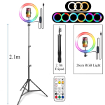R&otilde;ngasvalgusti RGB Lamp R&otilde;ngas &Uuml;mmargune Statiiviga Nutitelefoni Mobiilile LED Videovalgus R&otilde;ngas Youtube'i Fotovalgustuse Tegemiseks