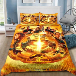 Dinosaurused Jurassic Park 3D Prinditud Voodipesukomplekt &Uuml;he-, Twin-, T&auml;is-, Queen-, King-suuruses Voodikomplekt T&auml;iskasvanu Laste Magamistoa Voodipesu Kingitus 140X200cm-2pcs