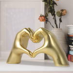 S&uuml;dame K&auml;e Skulptuur Laua Ornament K&auml;sit&ouml;&ouml; Armastus S&otilde;rme Kuju Žest Figuur Teleri jaoks must