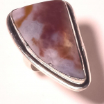 Red Moss Agate Gemstone Handmade Ethnic Anniversary Gift Jewelry Ring 7 j1s54