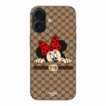 Kaitsekate - Gucci - Iphone 16 - Minnie - Pehme - S&uuml;nteetiline