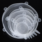 Venitatav toidukate mikrolaineahjule, k&ouml;&ouml;gi tarvik 6 tk Valge