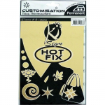 Tissu thermocollant - Ki-sign - M&eacute;tal Or - 15x20 cm - Id&eacute;al pour customisations - Tissu dor&eacute; m&eacute;tallis&eacute;